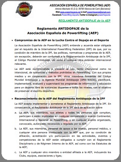 Reglamento Antidopaje AEP